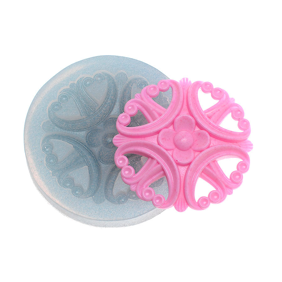 round button brooch silicone mold 1.97 diameter