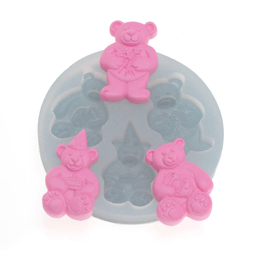 trio of bears silicone mold