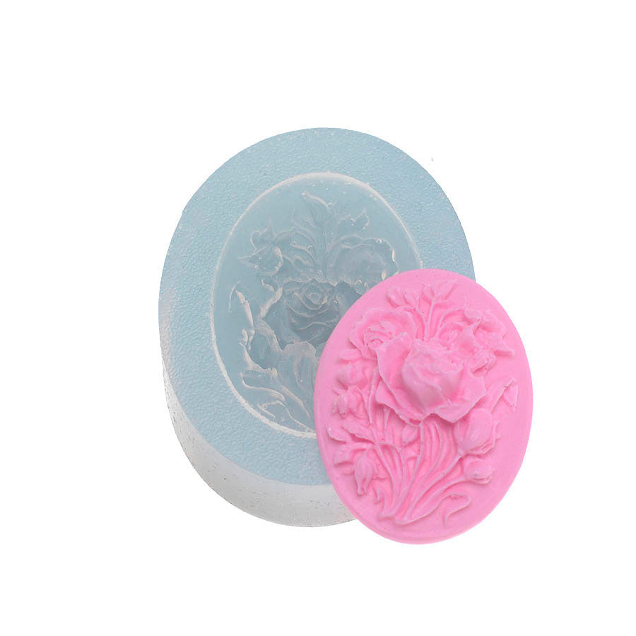 floral cameo silicone mold