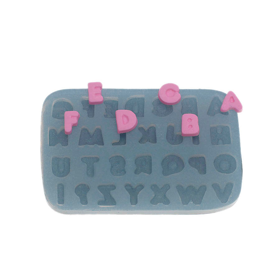 Alphabet Uppercase / Lowercase Letters & Numbers Silicone Molds. Model #002