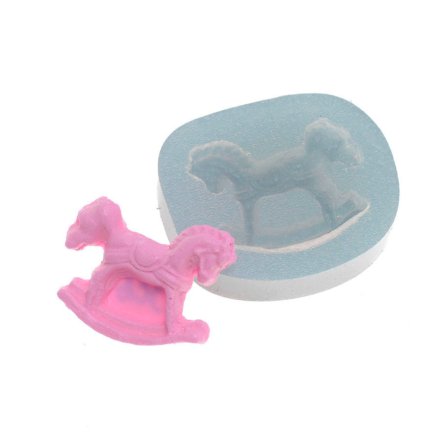 small rocking horse silicone mold