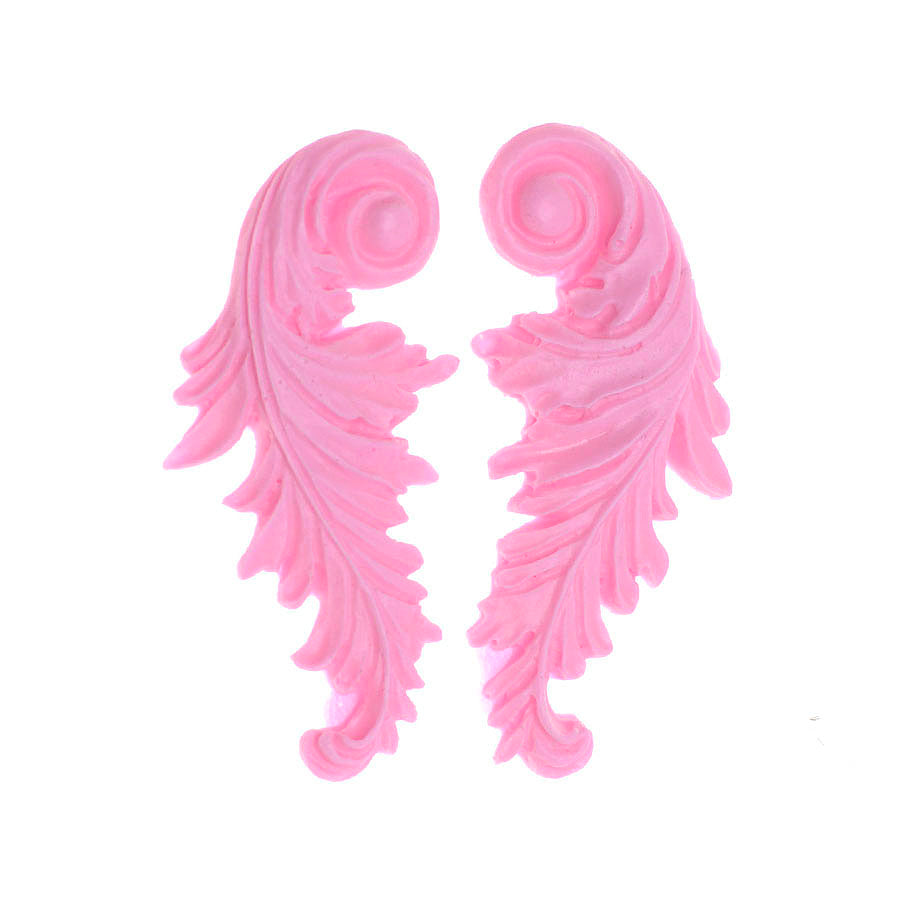 mirroring scrolls 2-cavity left and right arabesque silicone mold