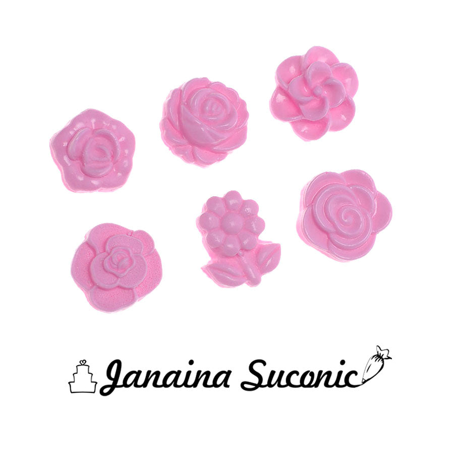 small assorted tropical flowers silicone mold