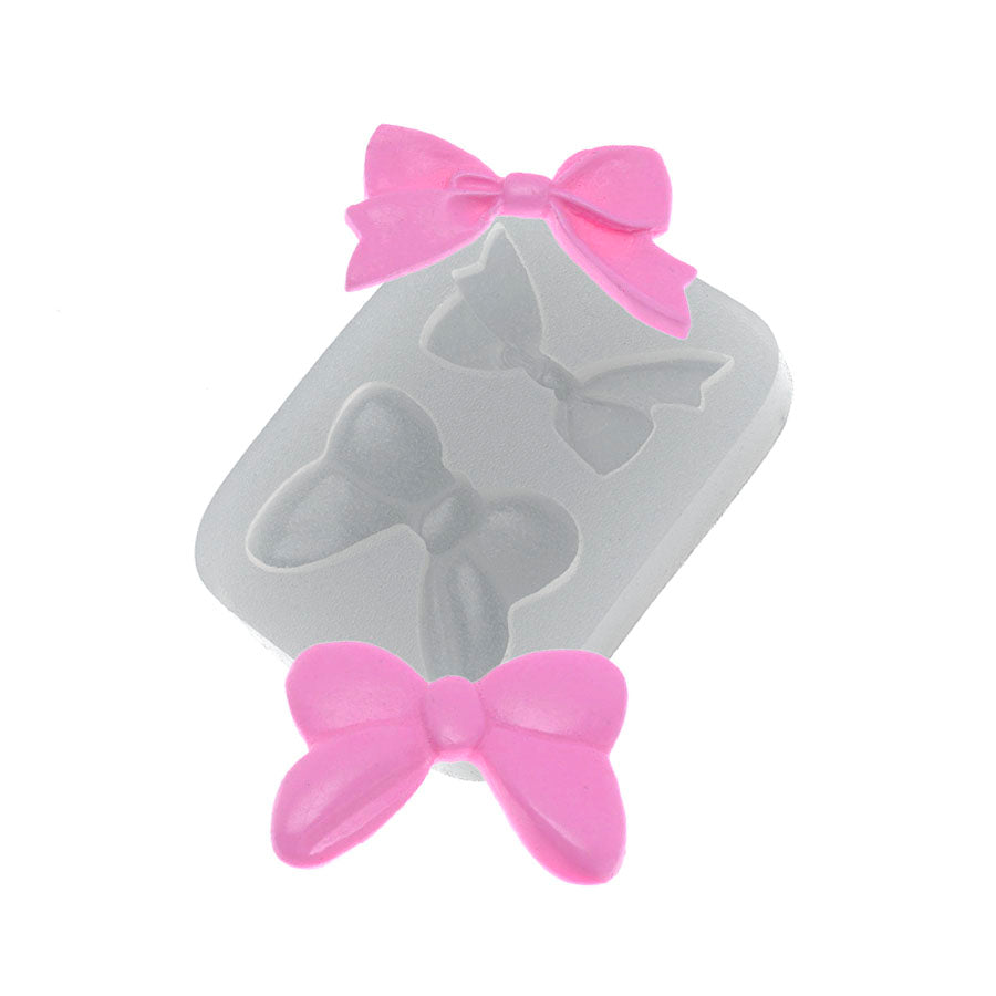 hand tied faux suede bow + bowtastic bow (m) silicone mold