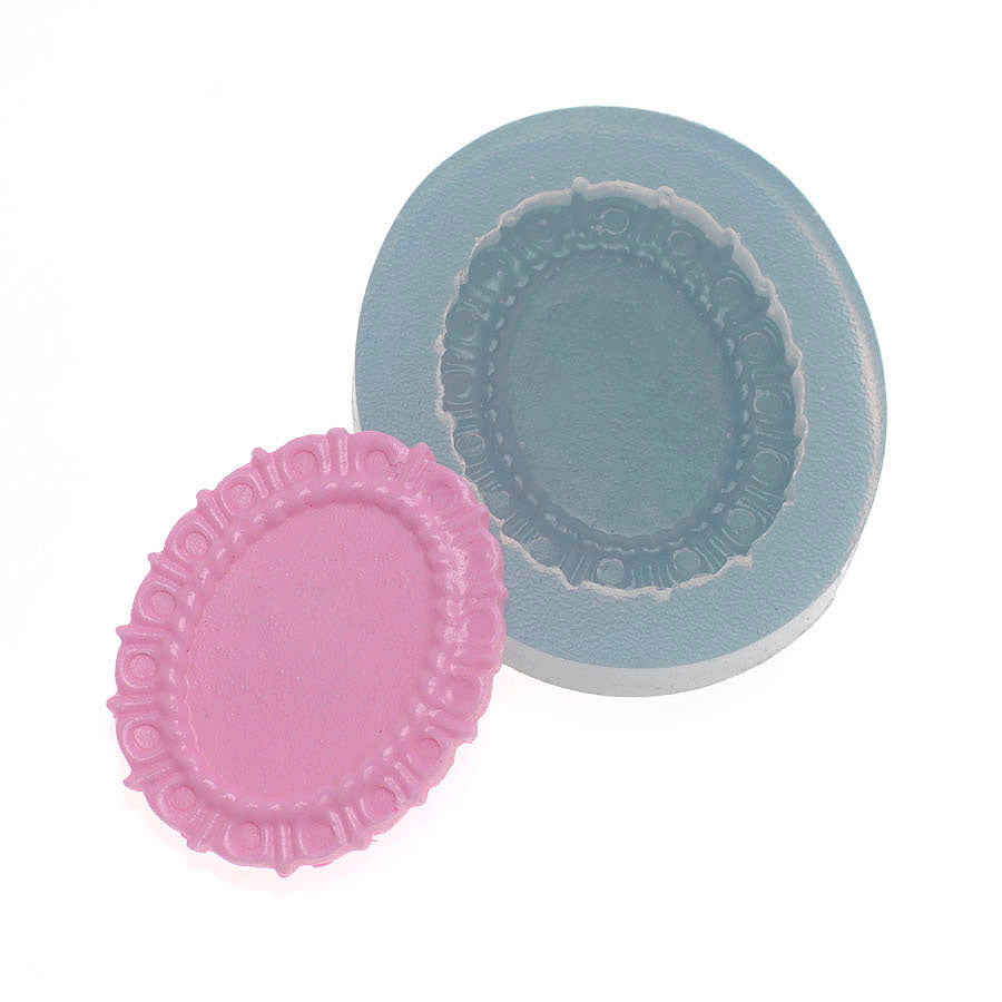 small oval mirror frame silicone mold