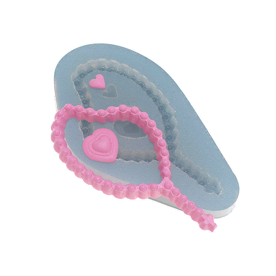 rosary beads + mini hearts silicone mold
