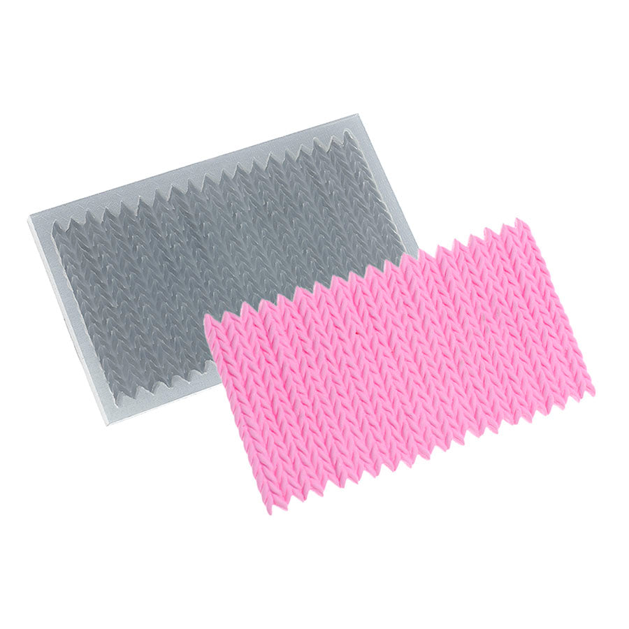 braided zigzag crochet cake texture sheet silicone mold