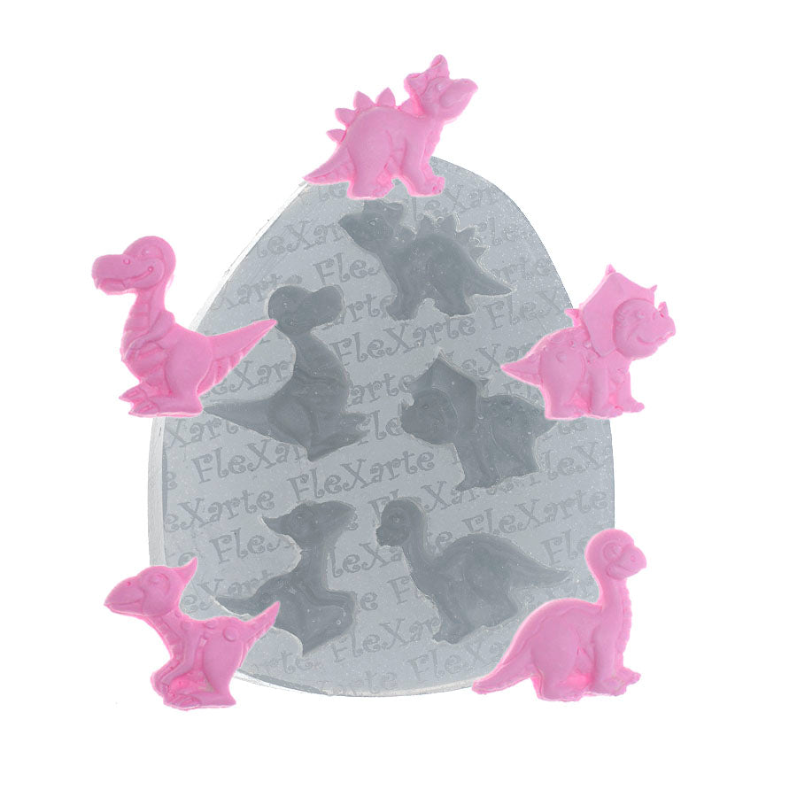 mini baby dinosaurs set silicone mold