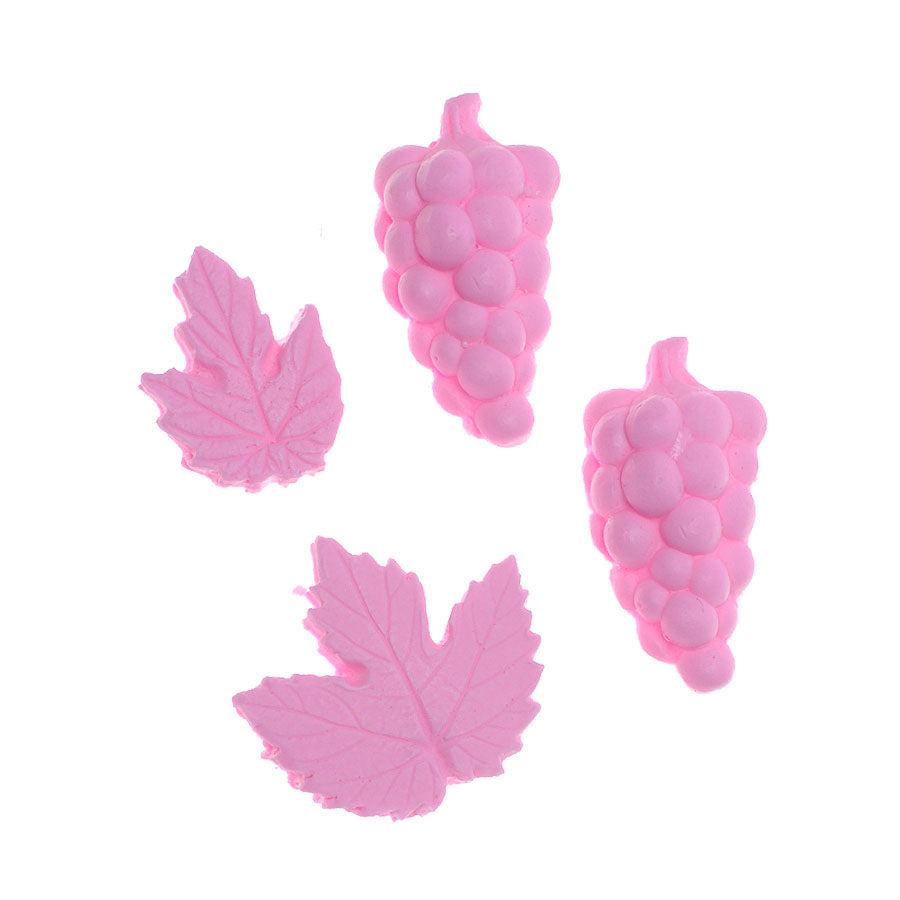 mini grapes with leaves - fruit silicone mold