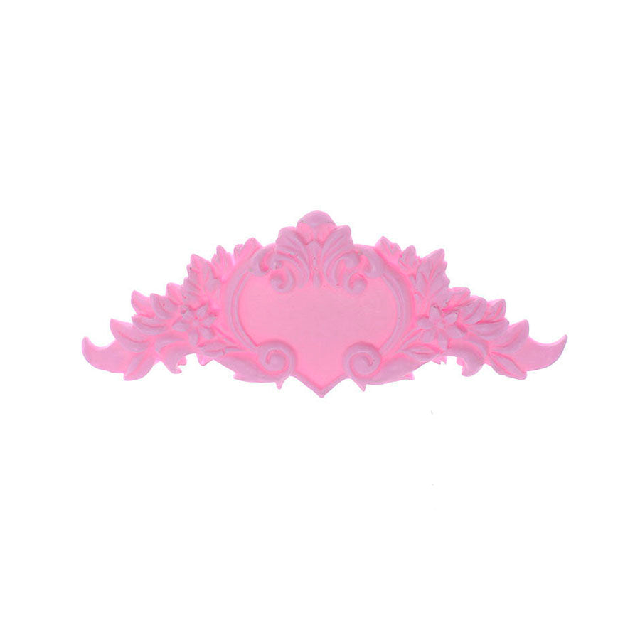 arabesque - heart silicone mold scroll relief