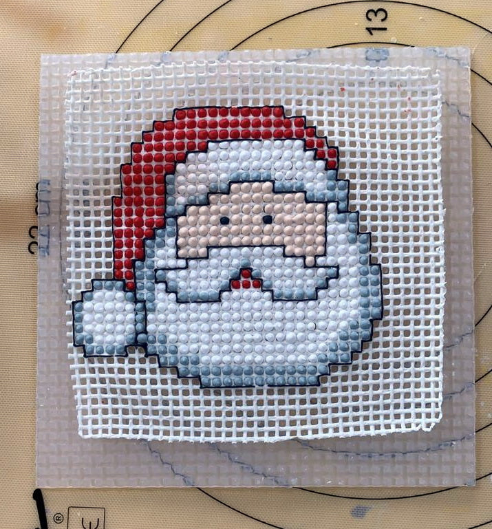 grid mat cross stich - medium silicone mold - square 5.91" x 5.91"