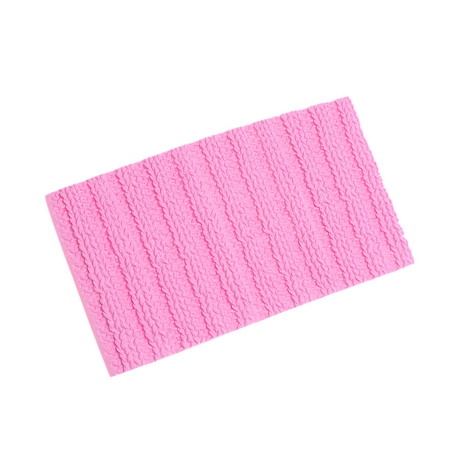 crochet side bar cake texture sheet silicone mold