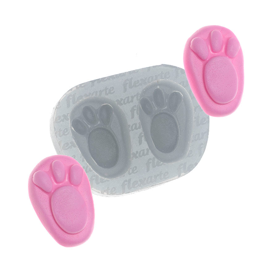 easter bunny paws silicone mold