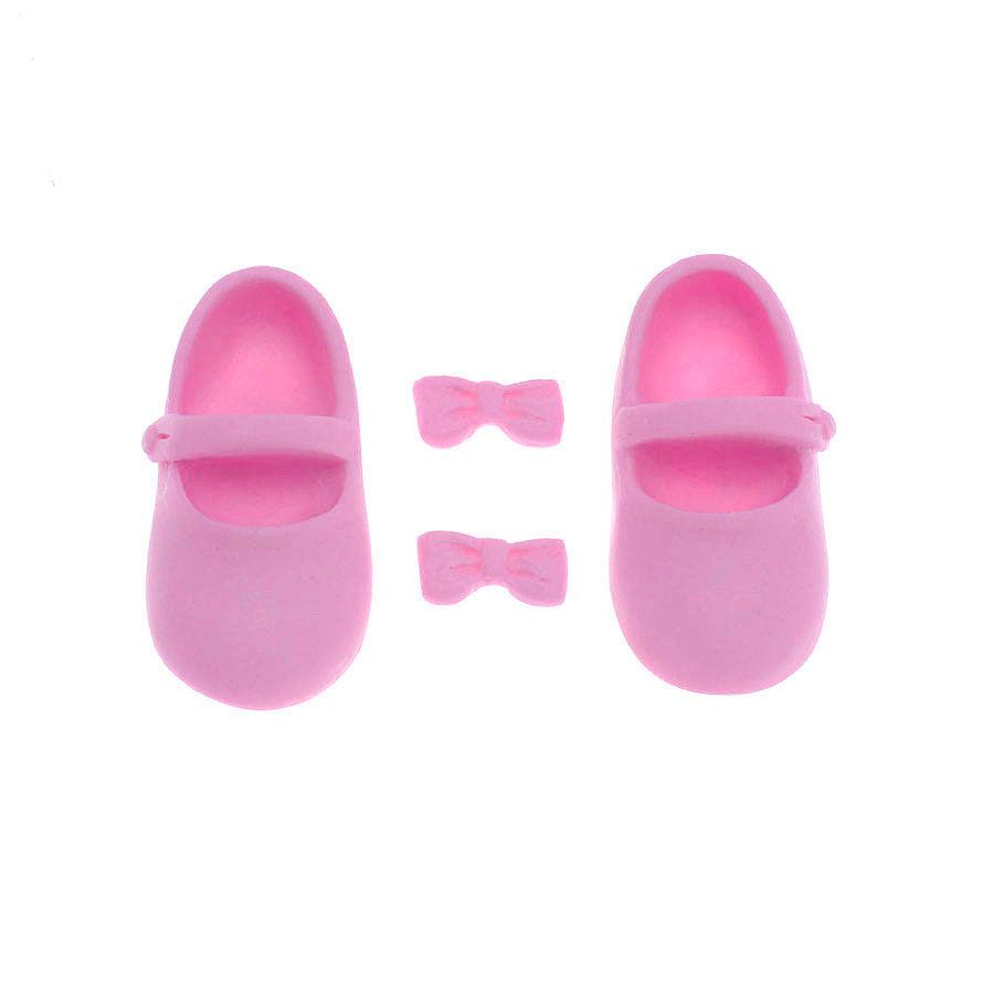 doll shoes with bows silicone mold