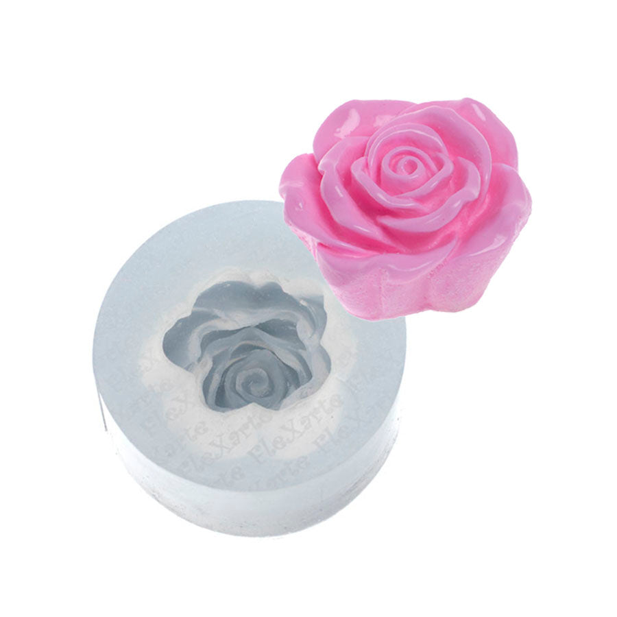3D Mini Rose Candle Mold Silicone Flower Resin Silicone Molds Small Rose  Flower Chocolate Candy Fondant