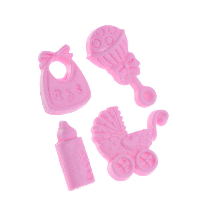 baby objects 4-cavity silicone mold baby shower mould gender reveal mold