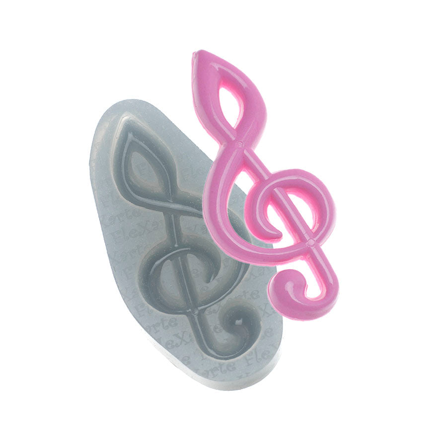 trebel clef musical note silicone mold