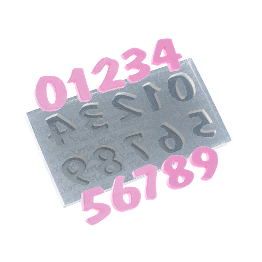 numbers flash (m) silicone mold