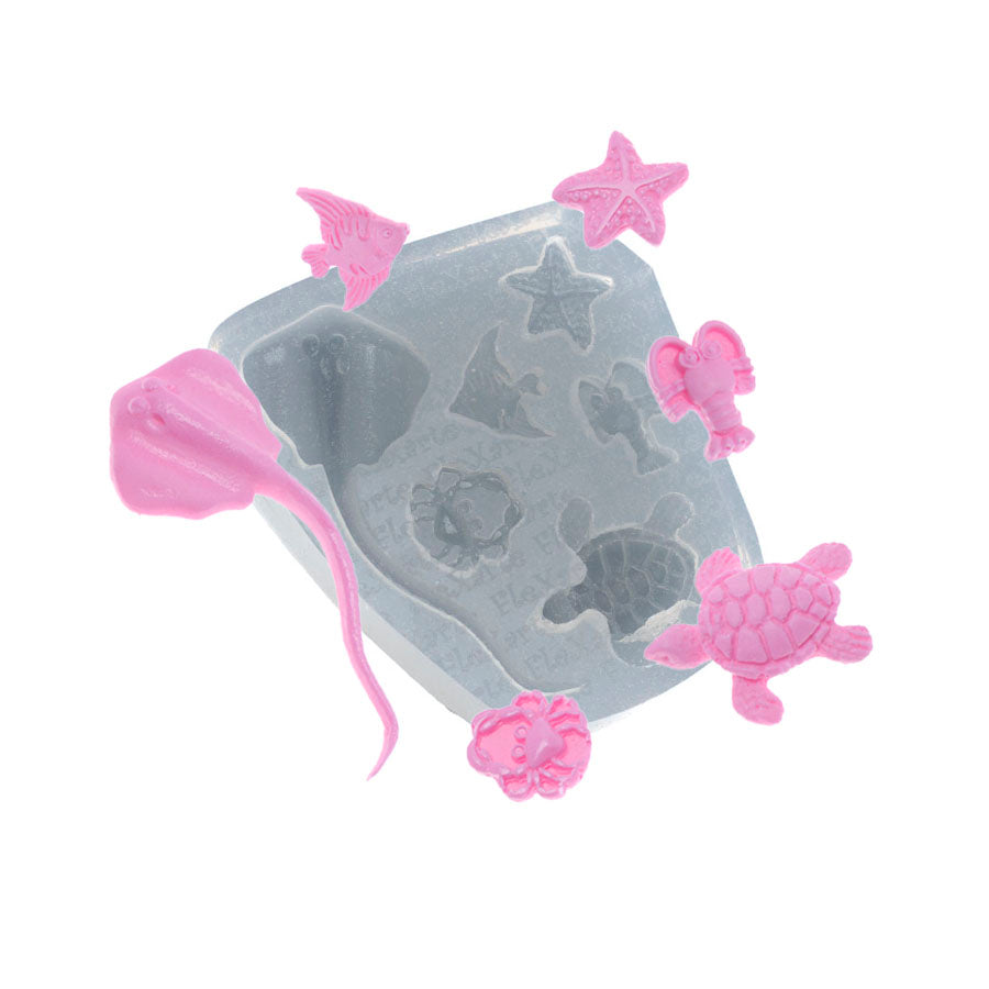 ray lobster turtle star fish crab  silicone mold