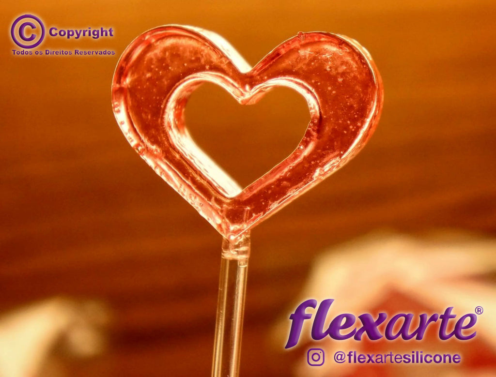 lollipops 2 hearts 1.38" - small - silicone mold