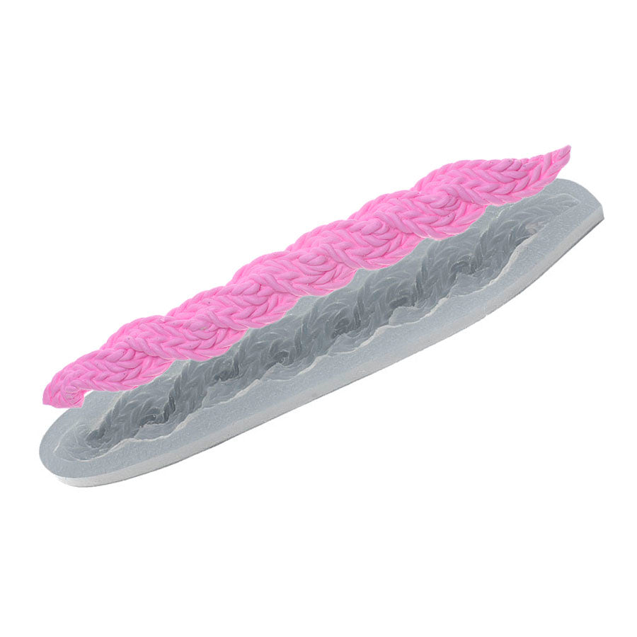 crochet narrow ully braid silicone mold