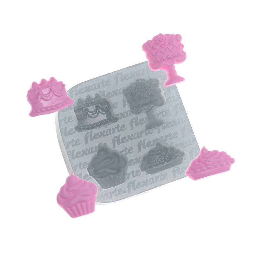 mini desserts - small cakes, cake pop, cupcake silicone mold