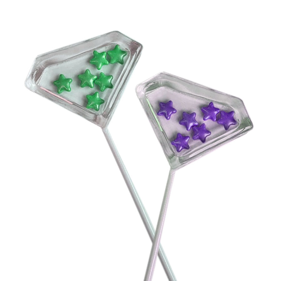 shaker lollipop rattle - diamond shape silicone mold
