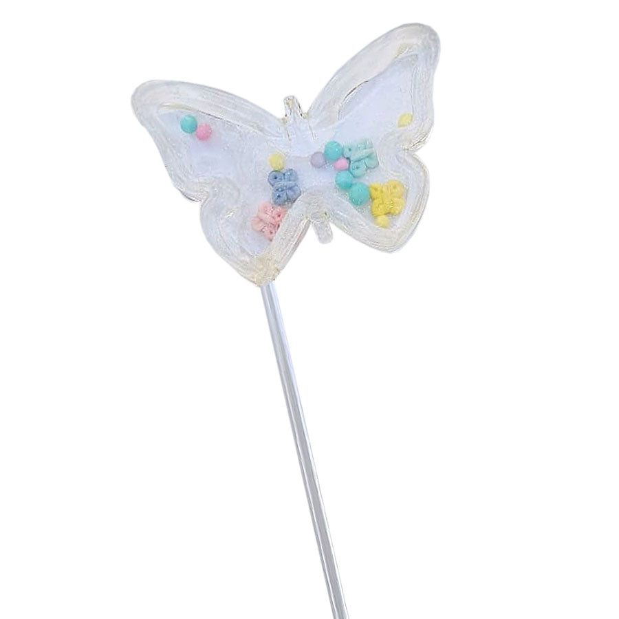 shaker lollipop rattle - butterfly silicone mold