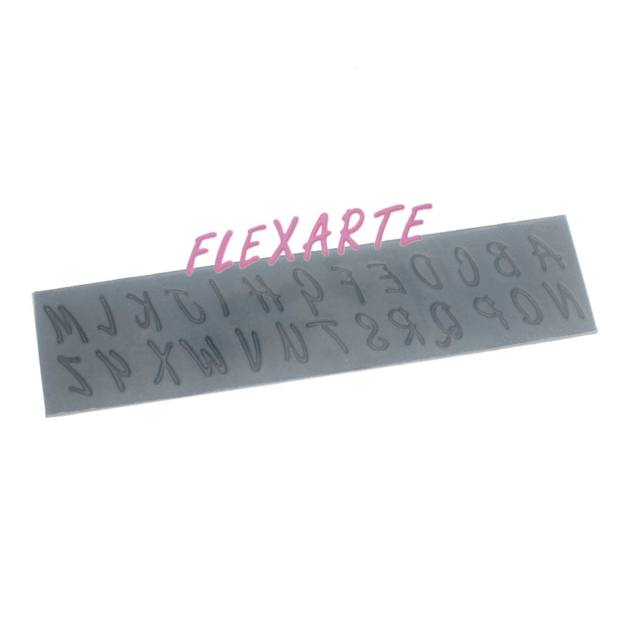 medium alphabet capital handwriting silicone mold