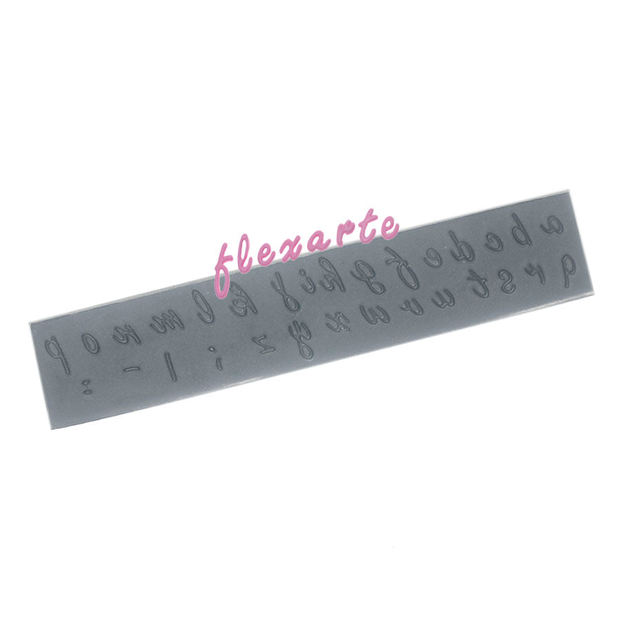 medium alphabet lowercase handwriting silicone mold
