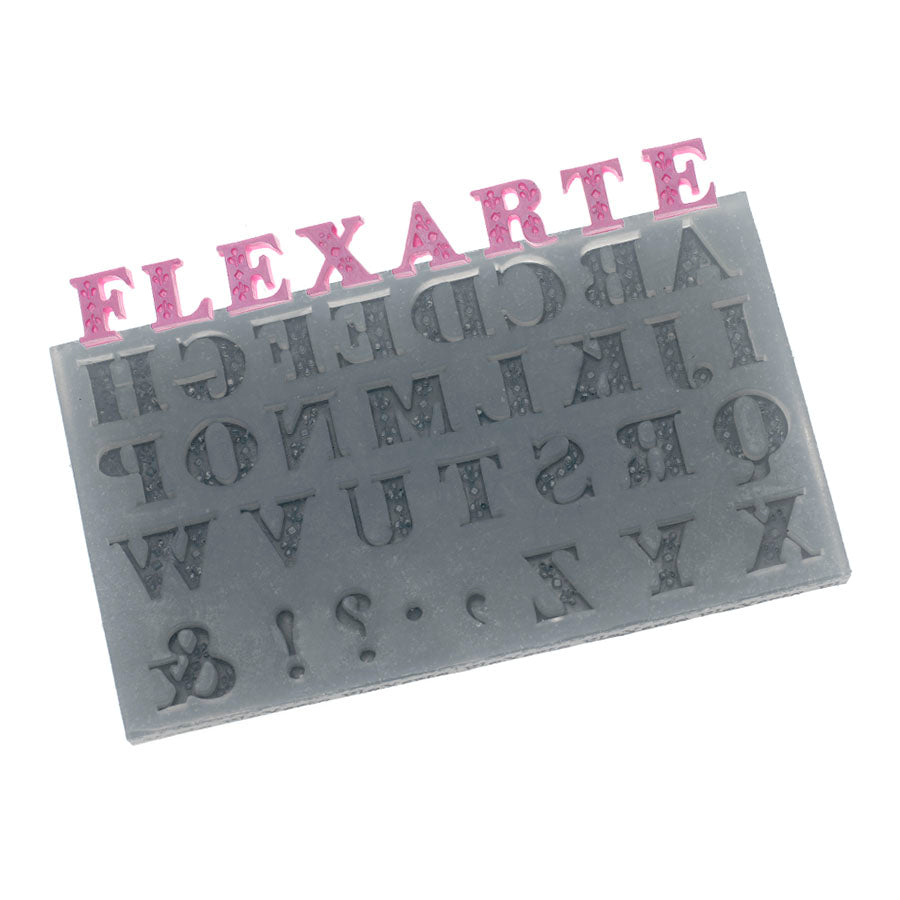 decorated alphabet - small silicone mold