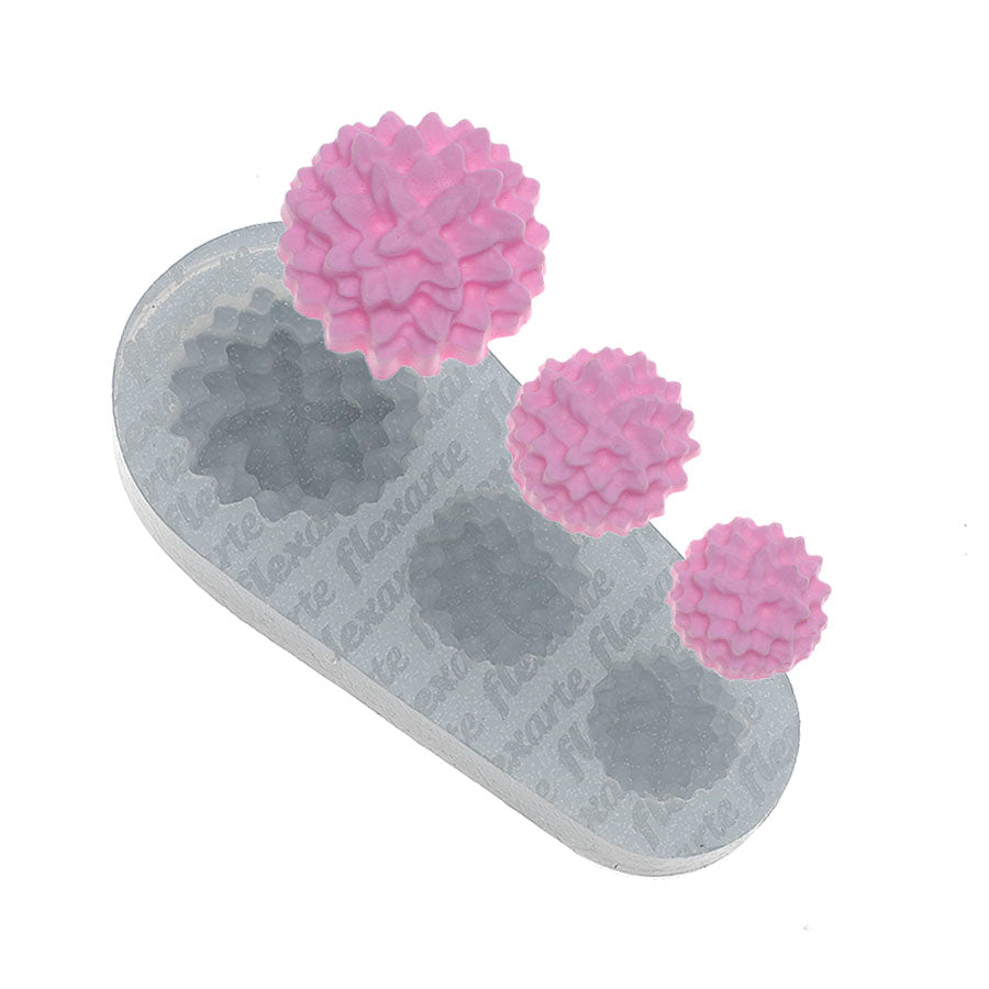 small conelly flower trio silicone mold - cookies mold