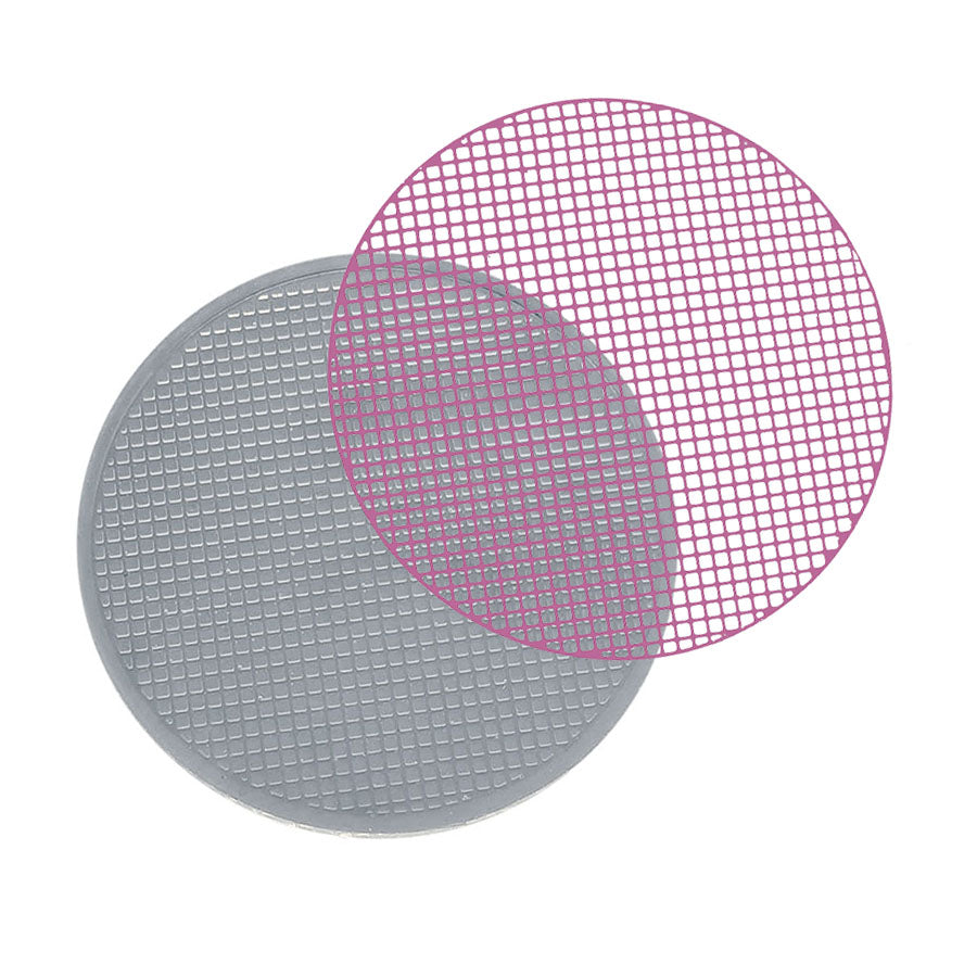 round grid mat cake cupcake texture - small cross stich silicone mold - ø 3.66"