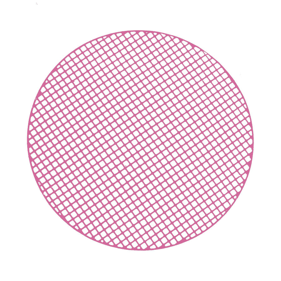 round grid mat cake cupcake texture - small cross stich silicone mold - ø 3.66"
