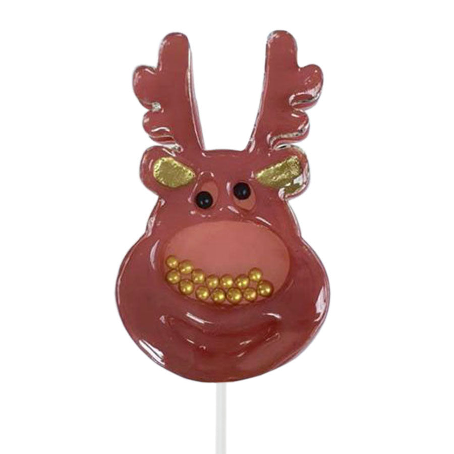 rattle christmas elk - shaker lollipop