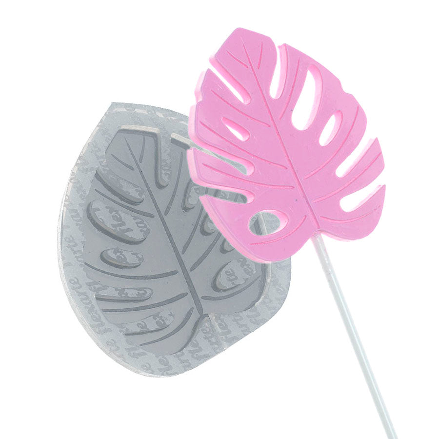 swiss cheese plant silicone mold windowleaf mold jungle  safari cake theme