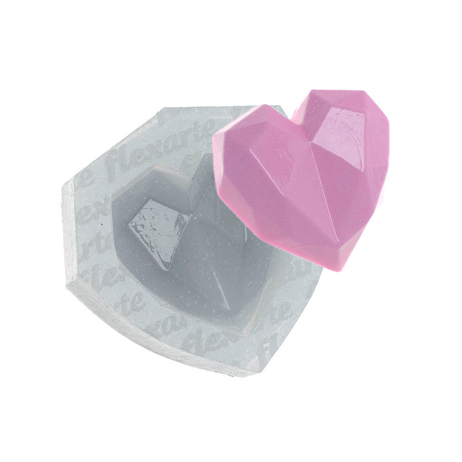 diamond heart 3d cakesicle silicone mold - small cake mold