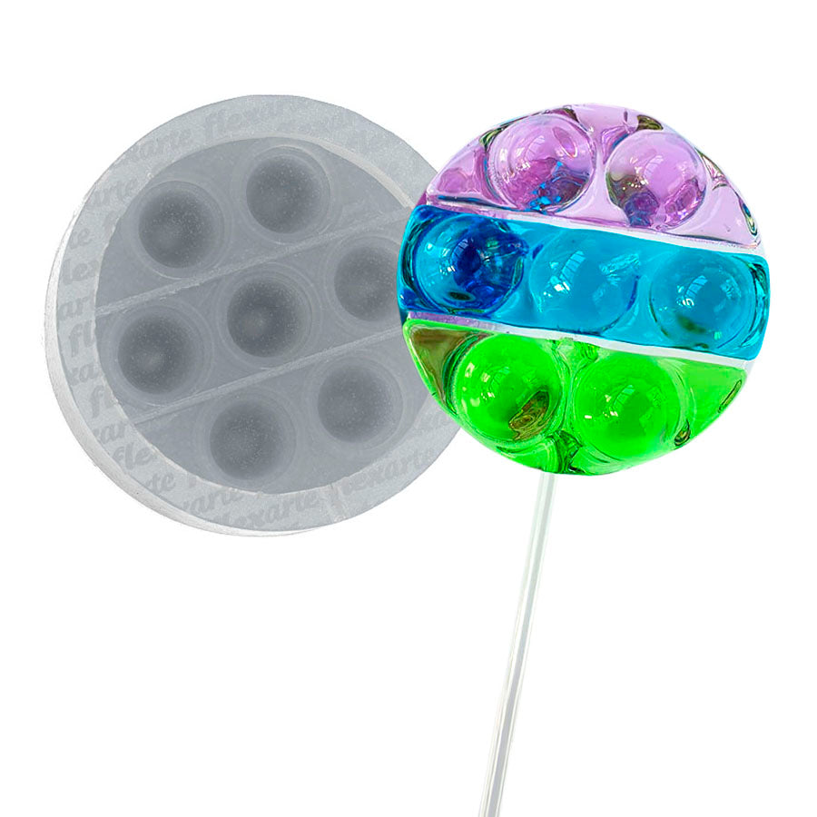fidget toy lollipop mold - circle round shape ø 2.36" pop it mold