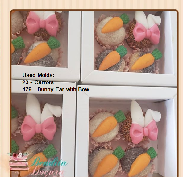 easter bunny ears with bow silicone mold moud