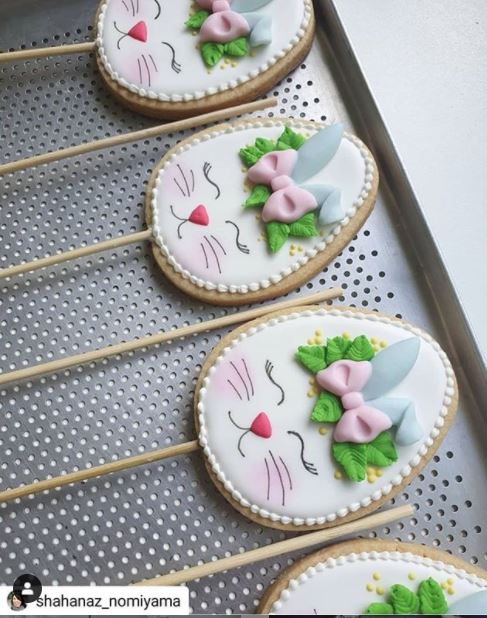 easter bunny ears with bow silicone mold moud