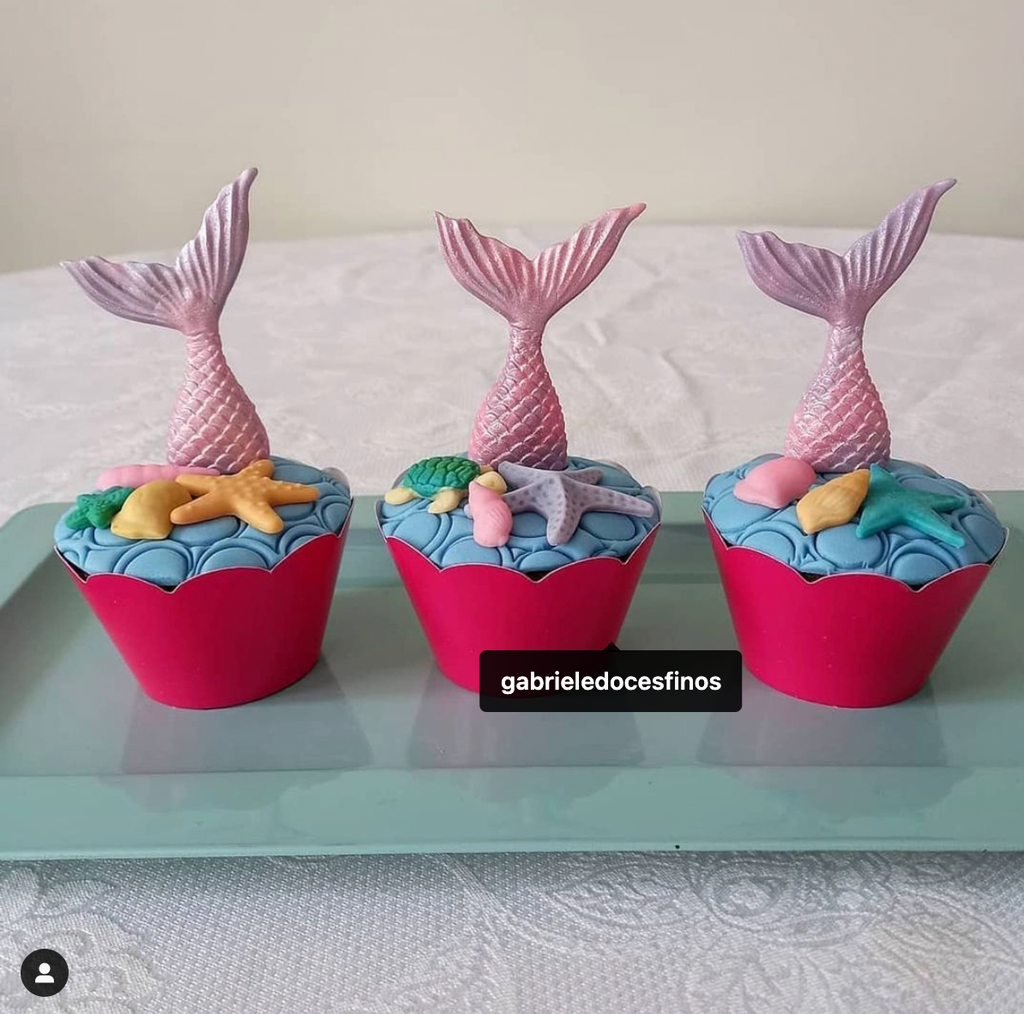 mermaid tail lollipop silicone mold - cake topper mold