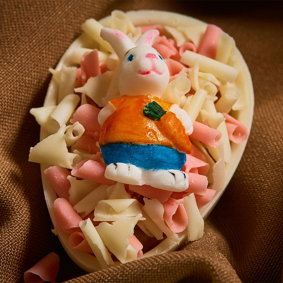 double easter bunny in pijamas silicone mold - fondant mold cake cupcake decoration chocolate baking mold