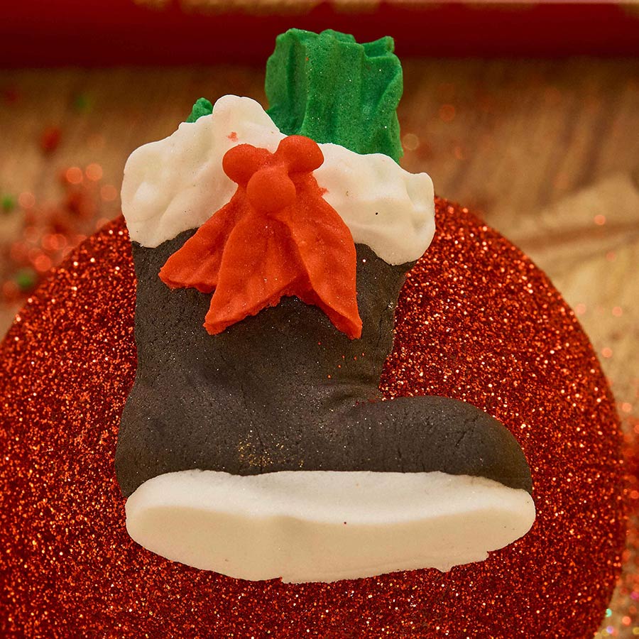 santas boot decorated silicone mold
