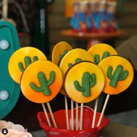 medium cacti + little flower silicone mold - cactus mold