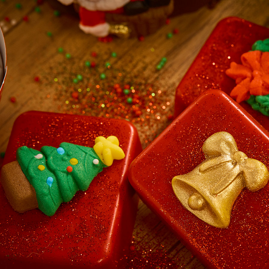 christmas wreath + christmas bell silicone mold