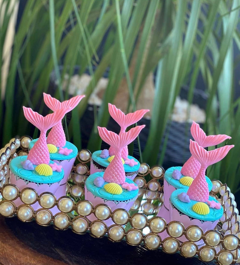 mermaid tail lollipop silicone mold - cake topper mold