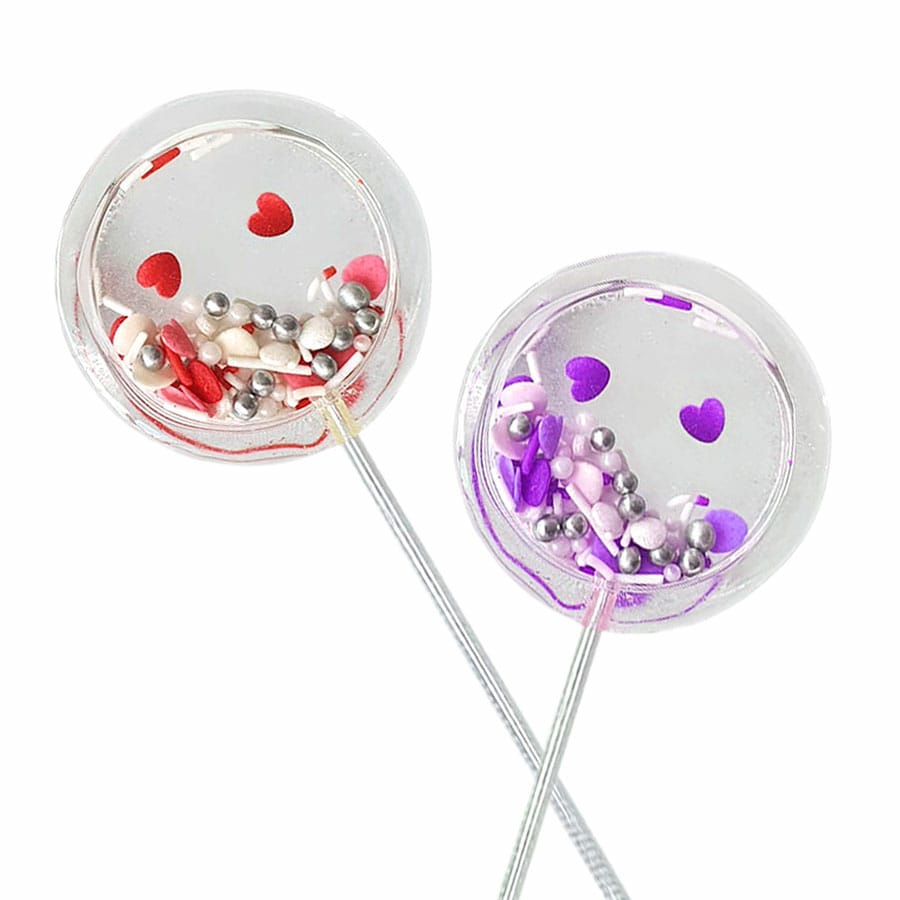 Shaker Lollipop Rattle Round Circle Shape Silicone Mold Isomalt