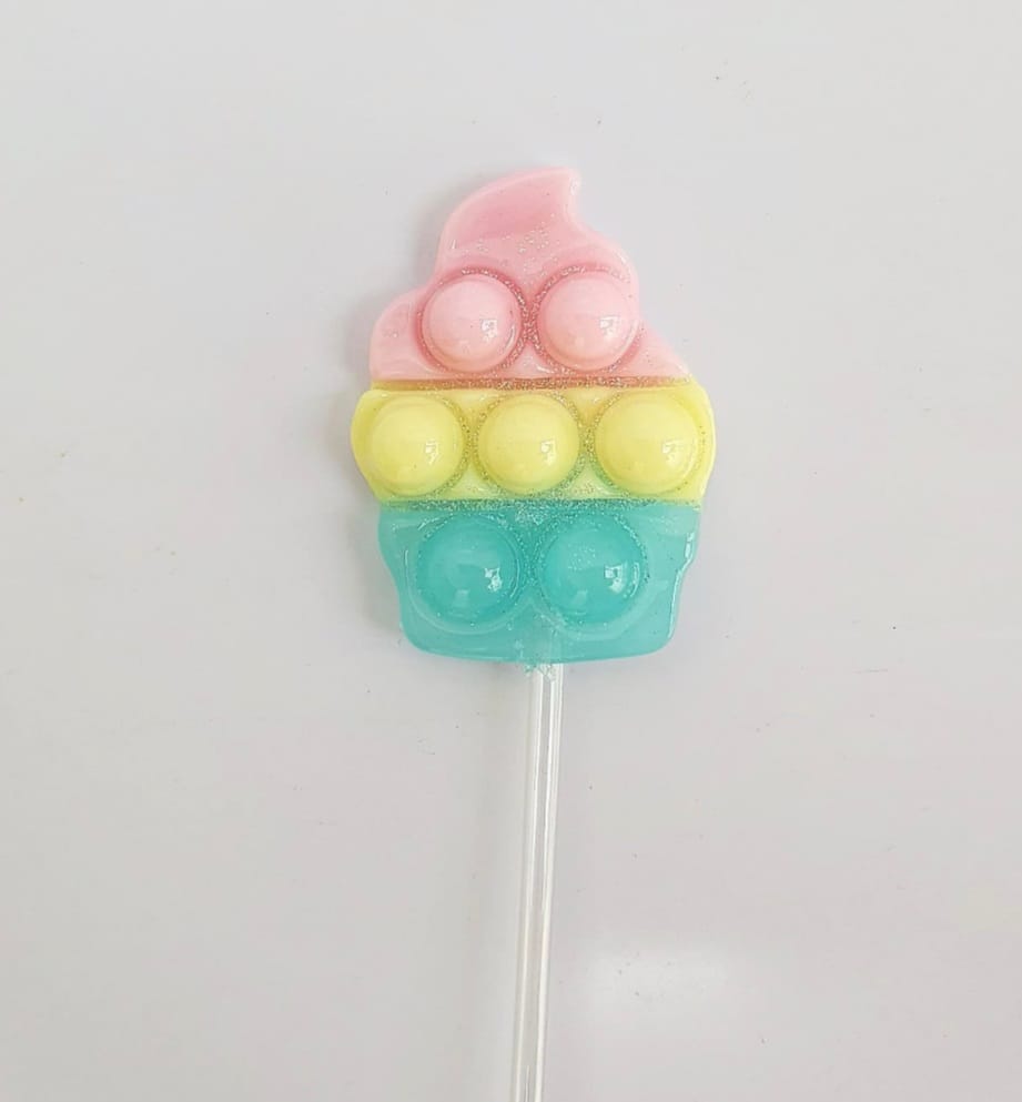 fidget lollipop mold - cupcake shape pop it mold